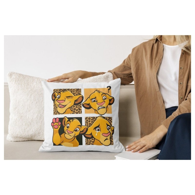 Pernă copii 40x40 cm cu pui de leu – pernă decorativă personalizată