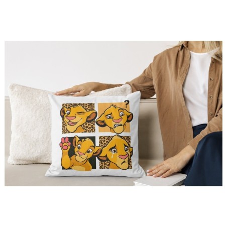 Pernă copii 40x40 cm cu pui de leu – pernă decorativă personalizată
